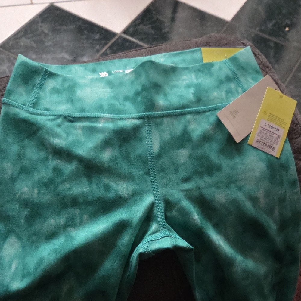all in motion Teal Tie-Dye Kids Leggings